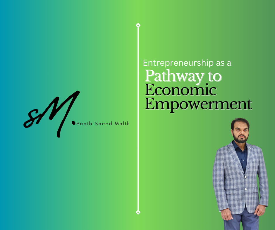 Entrepreneurship as a Pathway to Economic Empowerment By Saqib Saeed Malik, Managing Director of Nazmed SMS Sdn Bhd