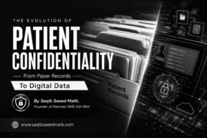 The Evolution of Patient Confidentiality From Paper Records to Digital Data By Saqib Saeed Malik, Founder of Nazmed SMS Sdn Bhd
